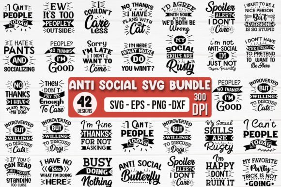 Anti Social SVG Bundle: Graphics and Crafts Fusion