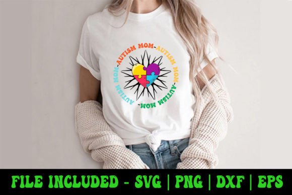 Autism Mom SVG for Crafts and Graphics