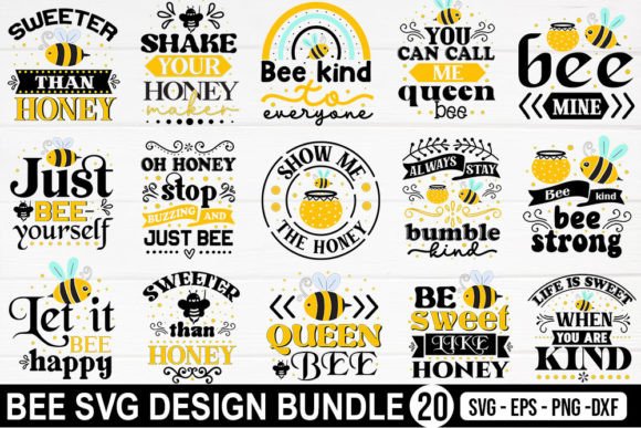 Bee SVG Design Bundle: Graphics and Crafts in One