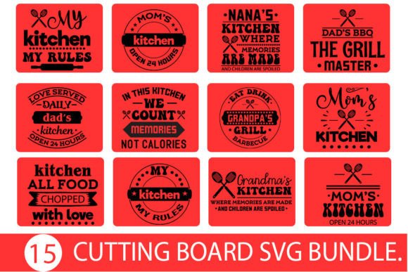 Cutting Board Svg Bundle: Graphics and Crafts for Digital Sellers