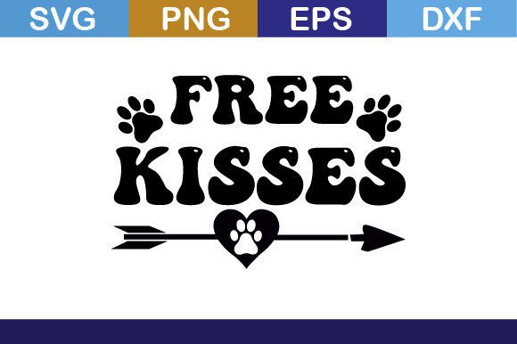 Free Kisses Svg T Shirt Graphics for Crafts