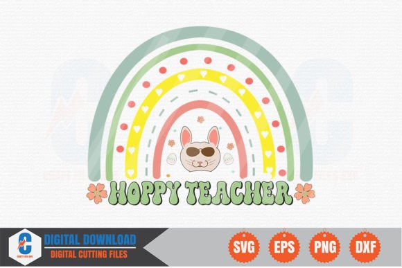 Hoppy Teacher Retro SVG for Graphics and Crafts