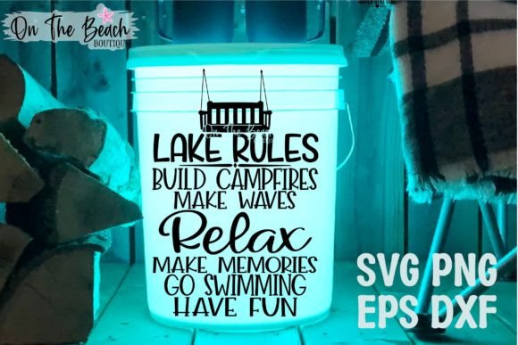 Lake Rules SVG Sign: Graphics for Crafts & Local Business