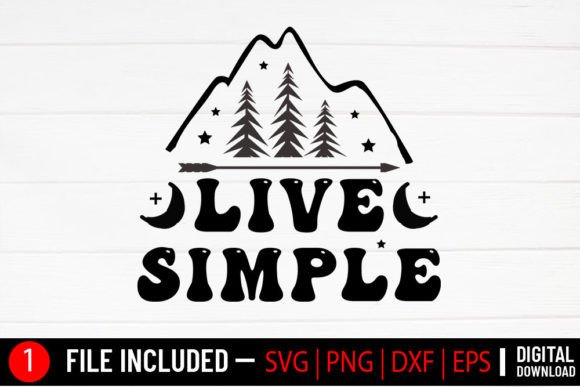 Live Simple - Camping Svg: Graphics for Crafts