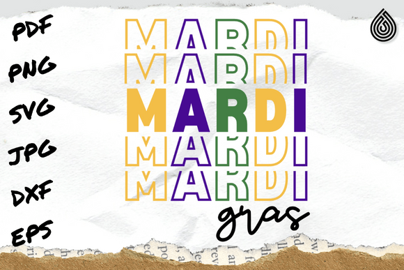 Mardi Gras SVG, Mardi Gras Stacked SVG