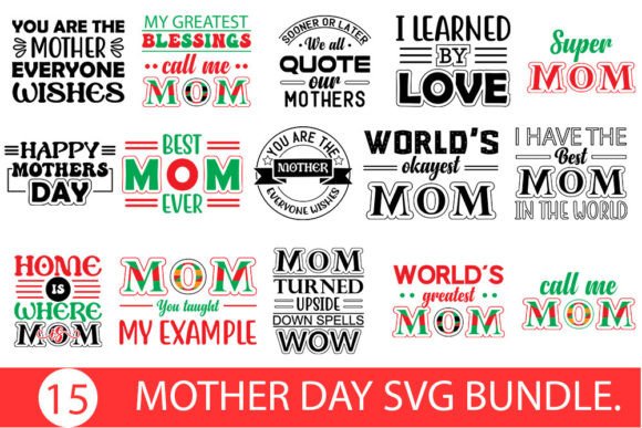 Mother Day SVG Bundle for Crafts and Graphics