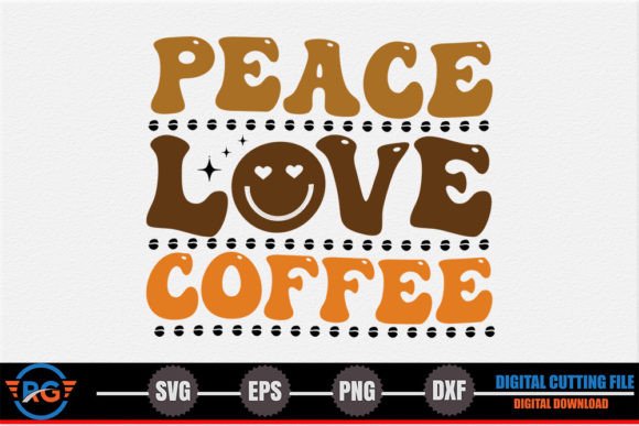 Peace Love Coffee – Retro Coffee SVG