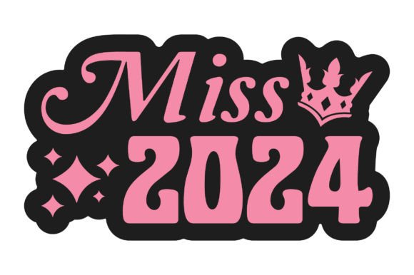 Pink New Year 2024 SVG Sublimation