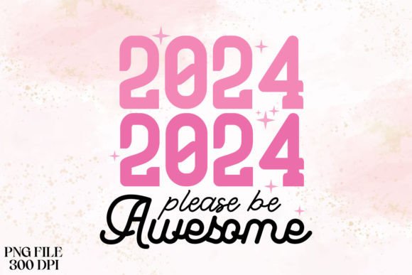 Pink New Year SVG 2024: Graphics & Crafts