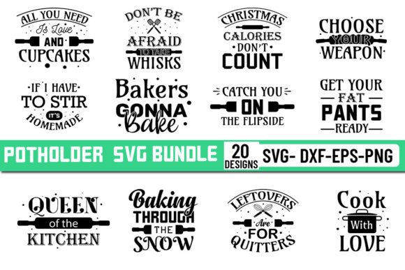 Potholder Svg Bundle: Graphics for Crafts