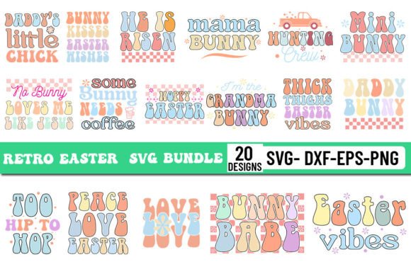Retro Easter SVG Bundle: Graphics and Crafts in One