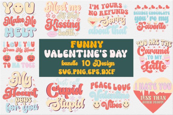 Retro Funny Valentine SVG Bundle