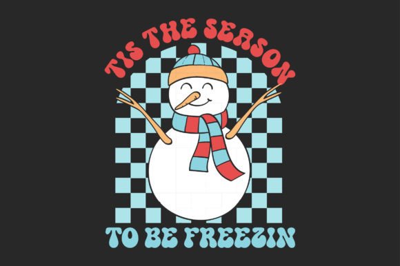 Snowman Winter Retro SVG Sublimation: Graphics & Crafts
