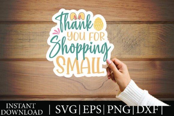 Thank You for Shopping Small, Sticker: Graphics & Crafts