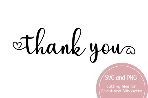 Thank You Heart Printable SVG: Graphics for Crafts